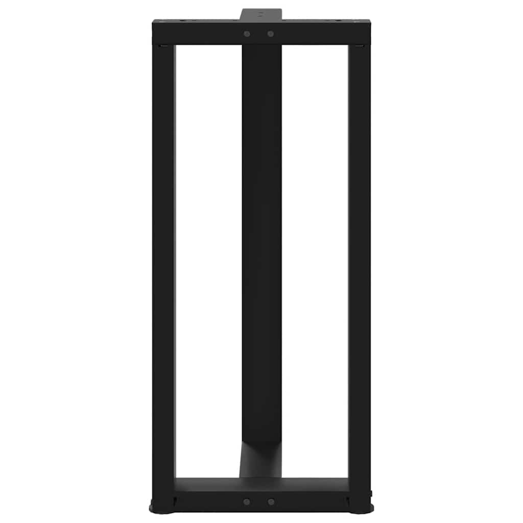 vidaXL Bartischbeine T-Form 2 Stk. Schwarz 40x35x(90-91) cm Stahl
