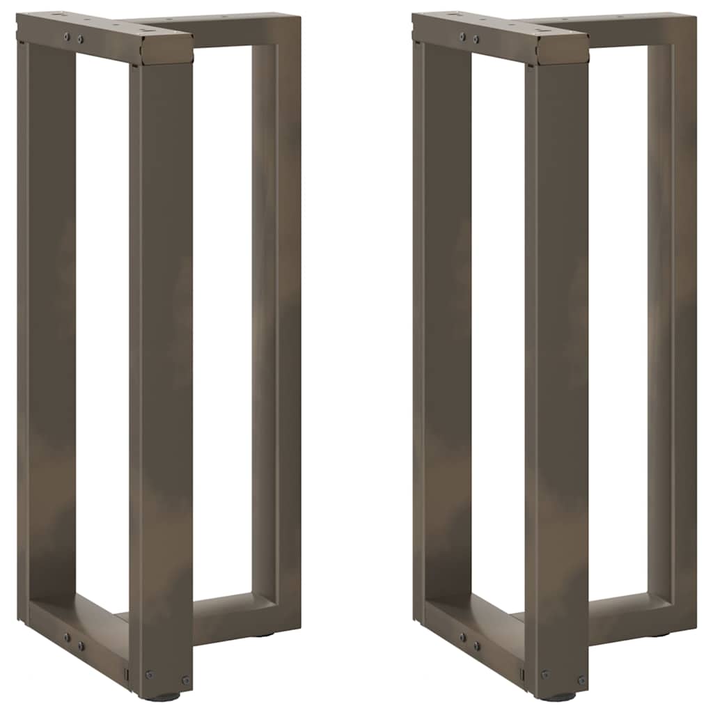 vidaXL Bartischbeine T-Form 2 Stk. Naturstahl 40x35x(90-91) cm Stahl