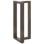 vidaXL Bartischbeine T-Form 2 Stk. Naturstahl 40x35x(90-91) cm Stahl