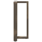 vidaXL Bartischbeine T-Form 2 Stk. Naturstahl 40x35x(90-91) cm Stahl