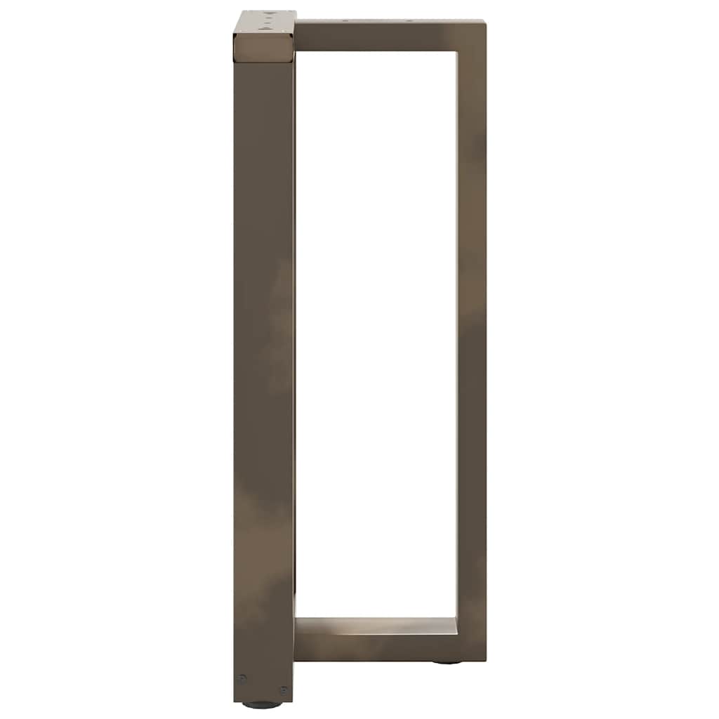 vidaXL Bartischbeine T-Form 2 Stk. Naturstahl 40x35x(90-91) cm Stahl