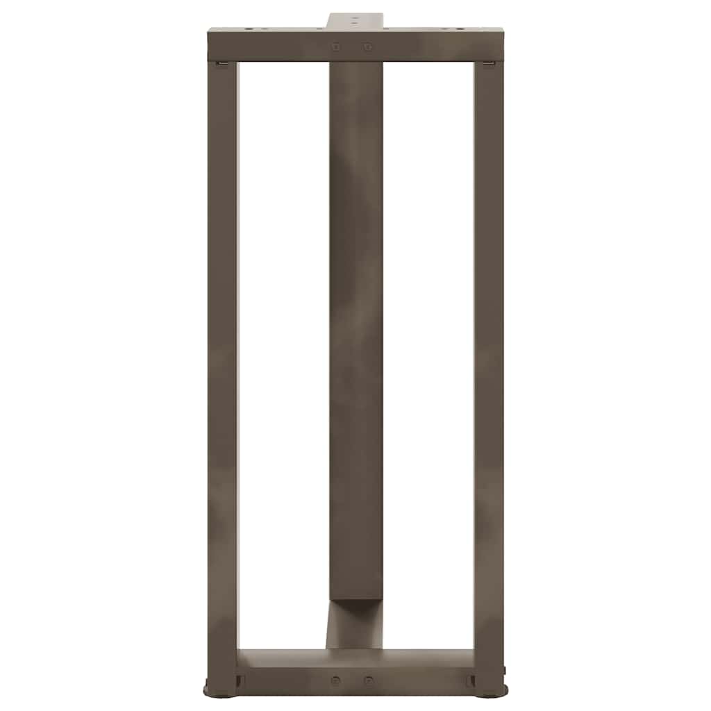 vidaXL Bartischbeine T-Form 2 Stk. Naturstahl 40x35x(90-91) cm Stahl