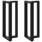 vidaXL Bartischbeine T-Form 2 Stk. Schwarz 40x35x(100-101) cm Stahl