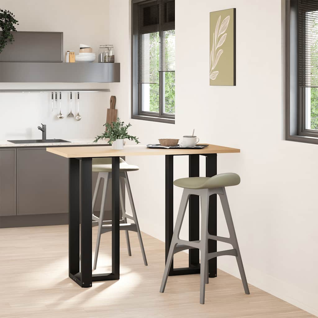 vidaXL Bartischbeine T-Form 2 Stk. Schwarz 40x35x(100-101) cm Stahl