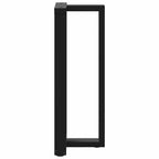 vidaXL Bartischbeine T-Form 2 Stk. Schwarz 40x35x(100-101) cm Stahl