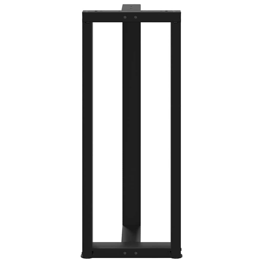 vidaXL Bartischbeine T-Form 2 Stk. Schwarz 40x35x(100-101) cm Stahl
