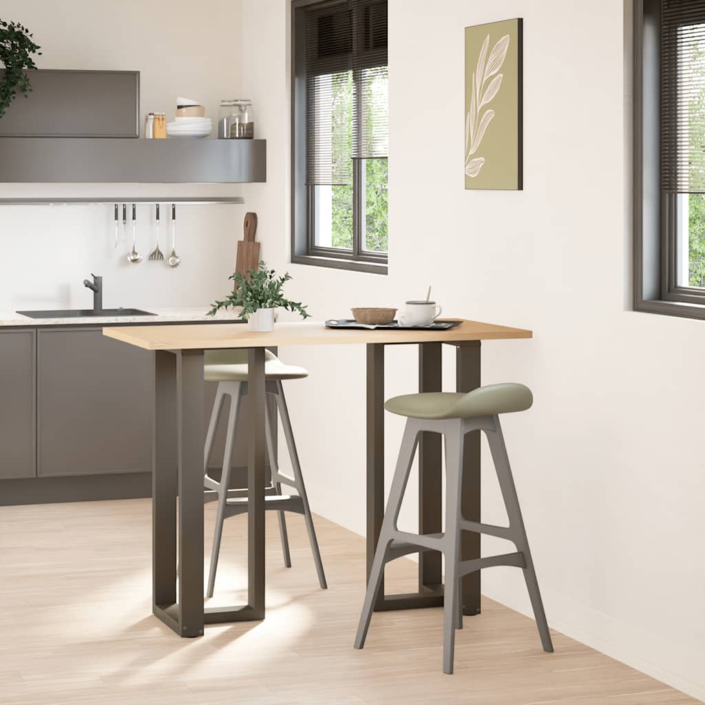 vidaXL Bartischbeine T-Form 2 Stk. Naturstahl 40x35x(100-101) cm Stahl