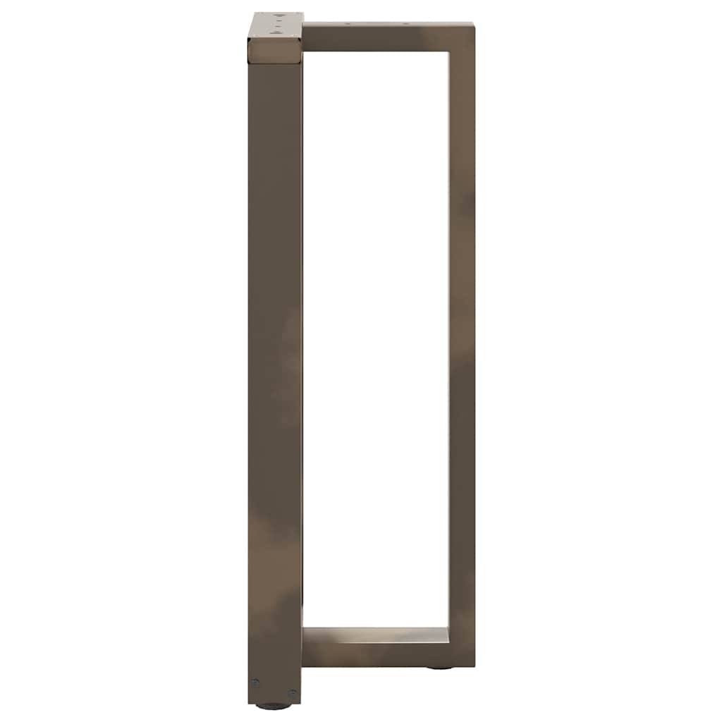 vidaXL Bartischbeine T-Form 2 Stk. Naturstahl 40x35x(100-101) cm Stahl