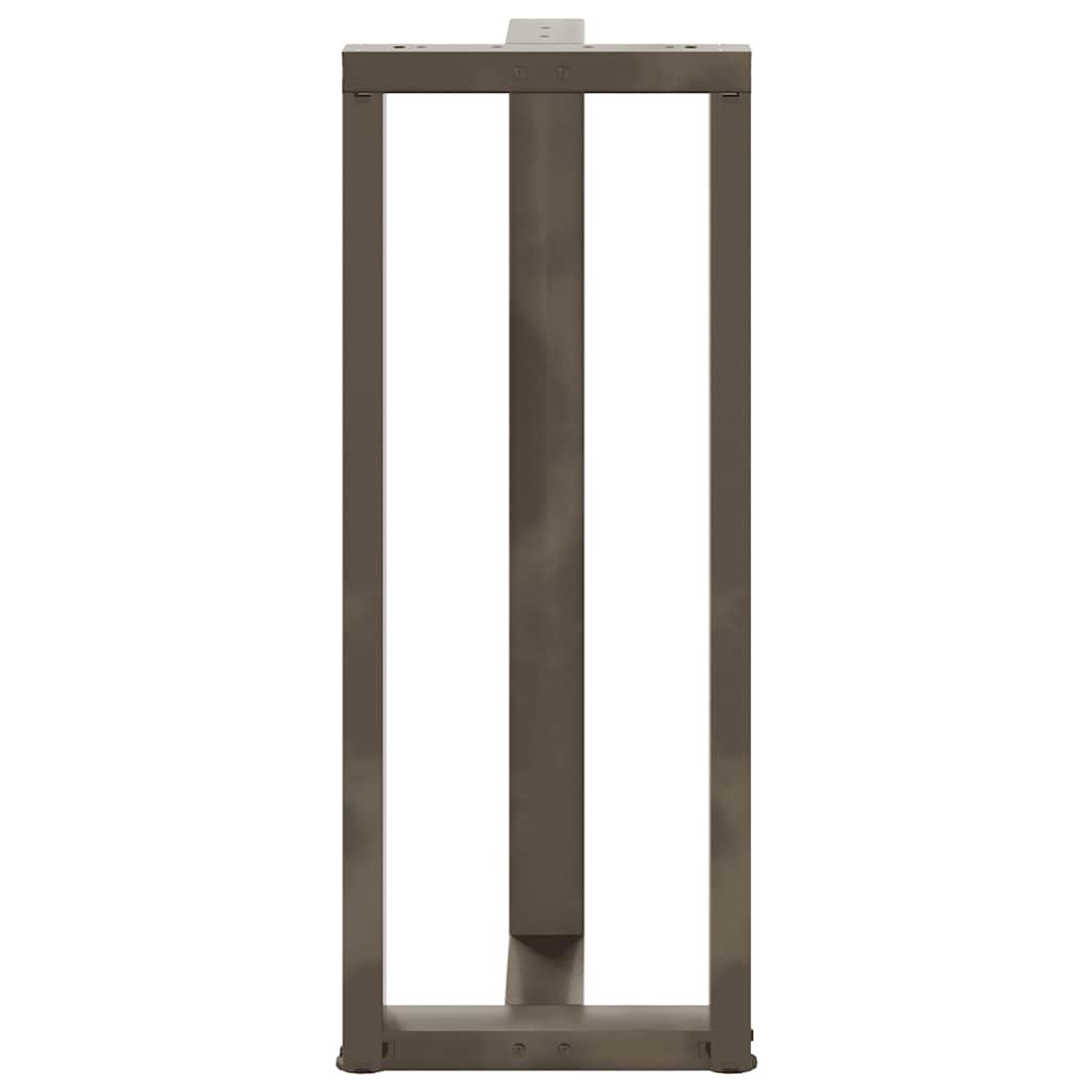 vidaXL Bartischbeine T-Form 2 Stk. Naturstahl 40x35x(100-101) cm Stahl