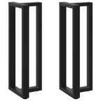 vidaXL Bartischbeine T-Form 2 Stk. Schwarz 40x35x(110-111) cm Stahl