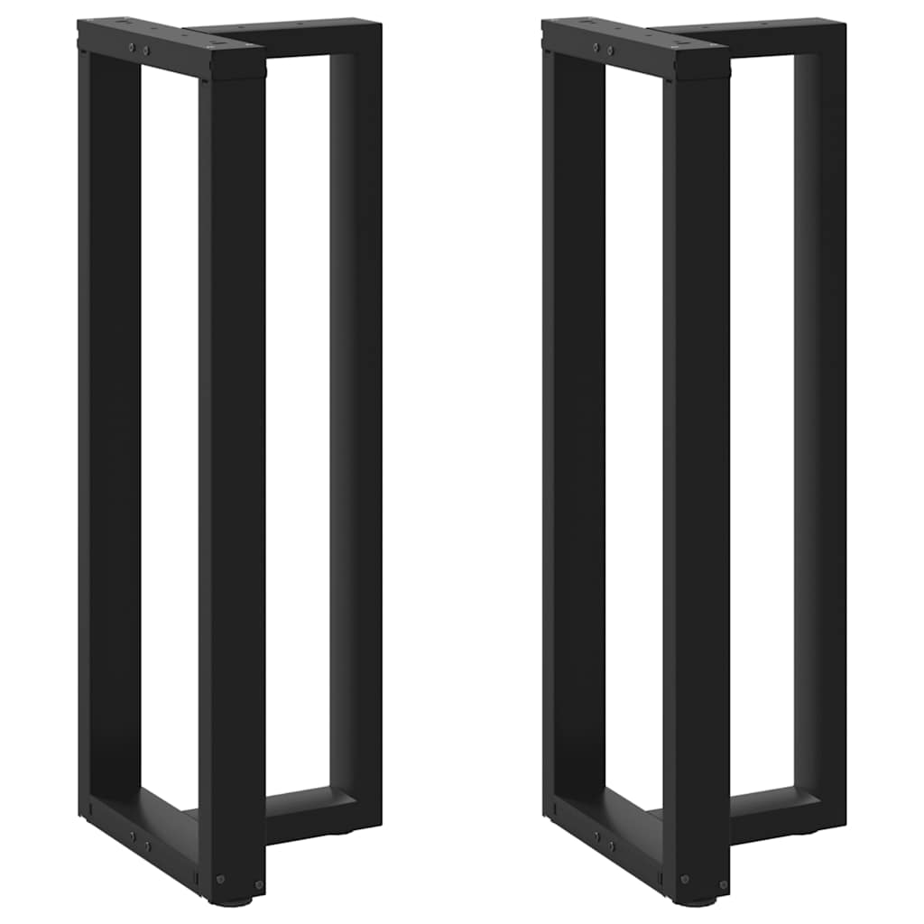 vidaXL Bartischbeine T-Form 2 Stk. Schwarz 40x35x(110-111) cm Stahl