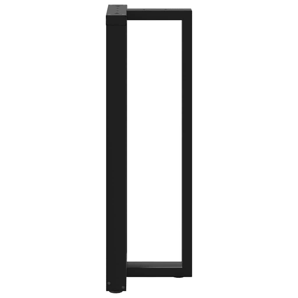 vidaXL Bartischbeine T-Form 2 Stk. Schwarz 40x35x(110-111) cm Stahl