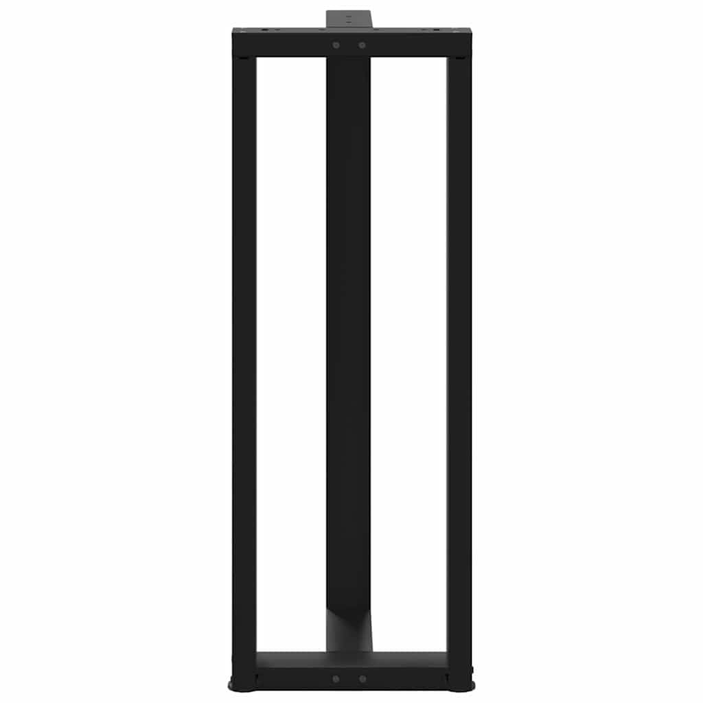 vidaXL Bartischbeine T-Form 2 Stk. Schwarz 40x35x(110-111) cm Stahl