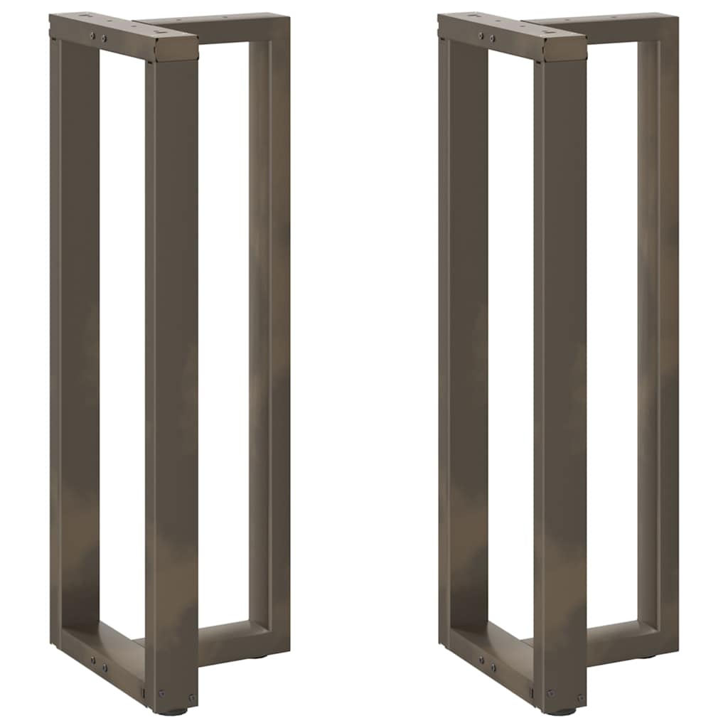 vidaXL Bartischbeine T-Form 2 Stk. Naturstahl 40x35x(110-111) cm Stahl