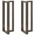 vidaXL Bartischbeine T-Form 2 Stk. Naturstahl 40x35x(110-111) cm Stahl