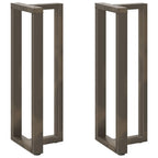 vidaXL Bartischbeine T-Form 2 Stk. Naturstahl 40x35x(110-111) cm Stahl