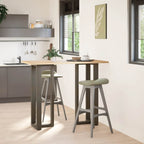 vidaXL Bartischbeine T-Form 2 Stk. Naturstahl 40x35x(110-111) cm Stahl