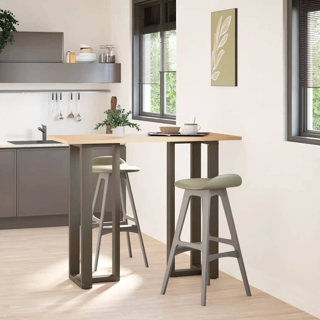 vidaXL Bartischbeine T-Form 2 Stk. Naturstahl 40x35x(110-111) cm Stahl