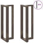 vidaXL Bartischbeine T-Form 2 Stk. Naturstahl 40x35x(110-111) cm Stahl