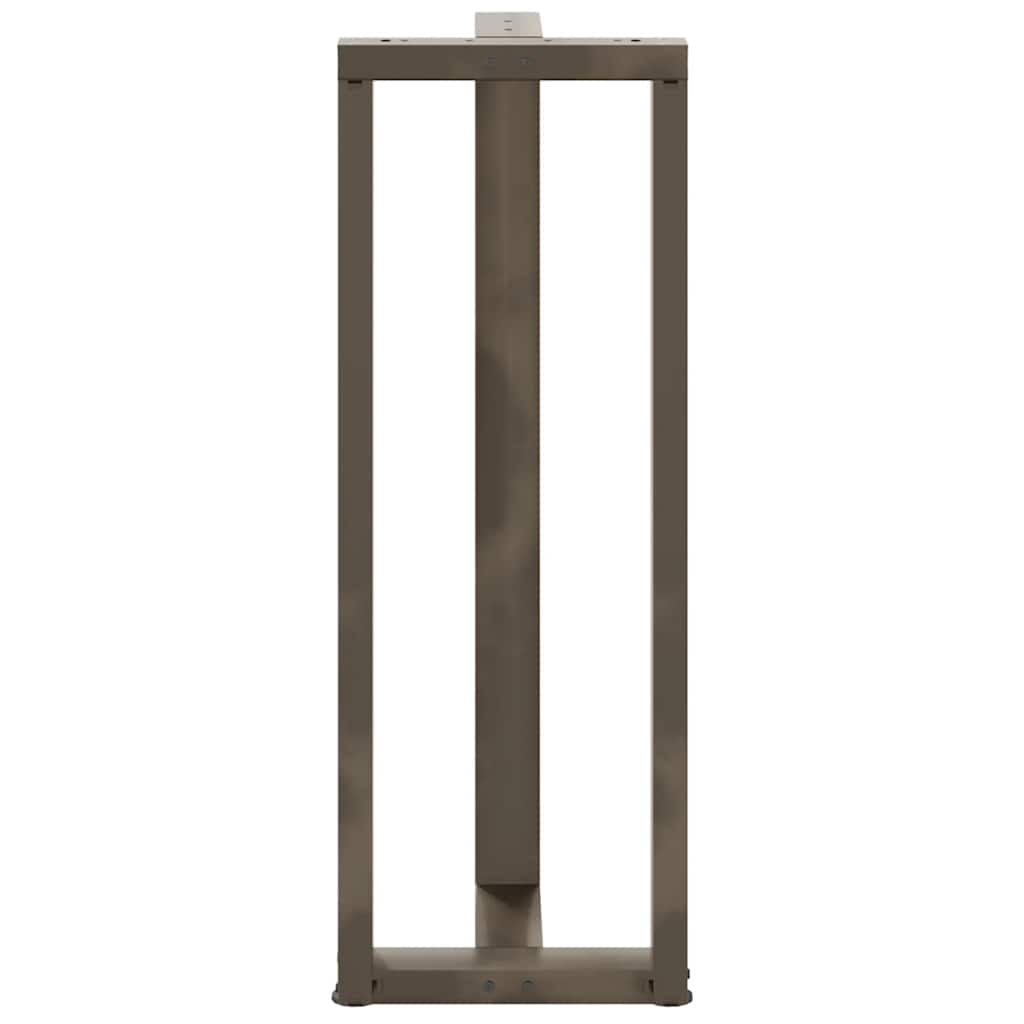 vidaXL Bartischbeine T-Form 2 Stk. Naturstahl 40x35x(110-111) cm Stahl