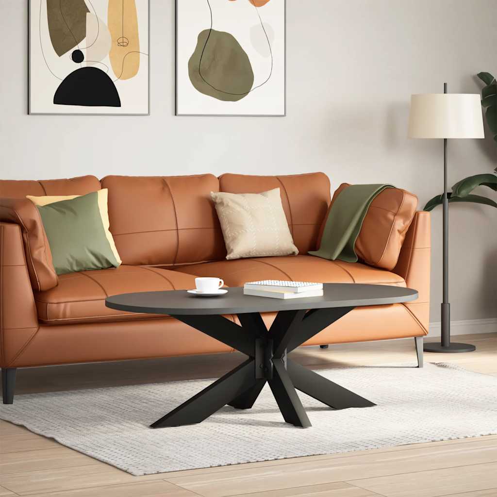 vidaXL Couchtischbein in Spinnenform Schwarz 98x58x(42-43) cm Stahl