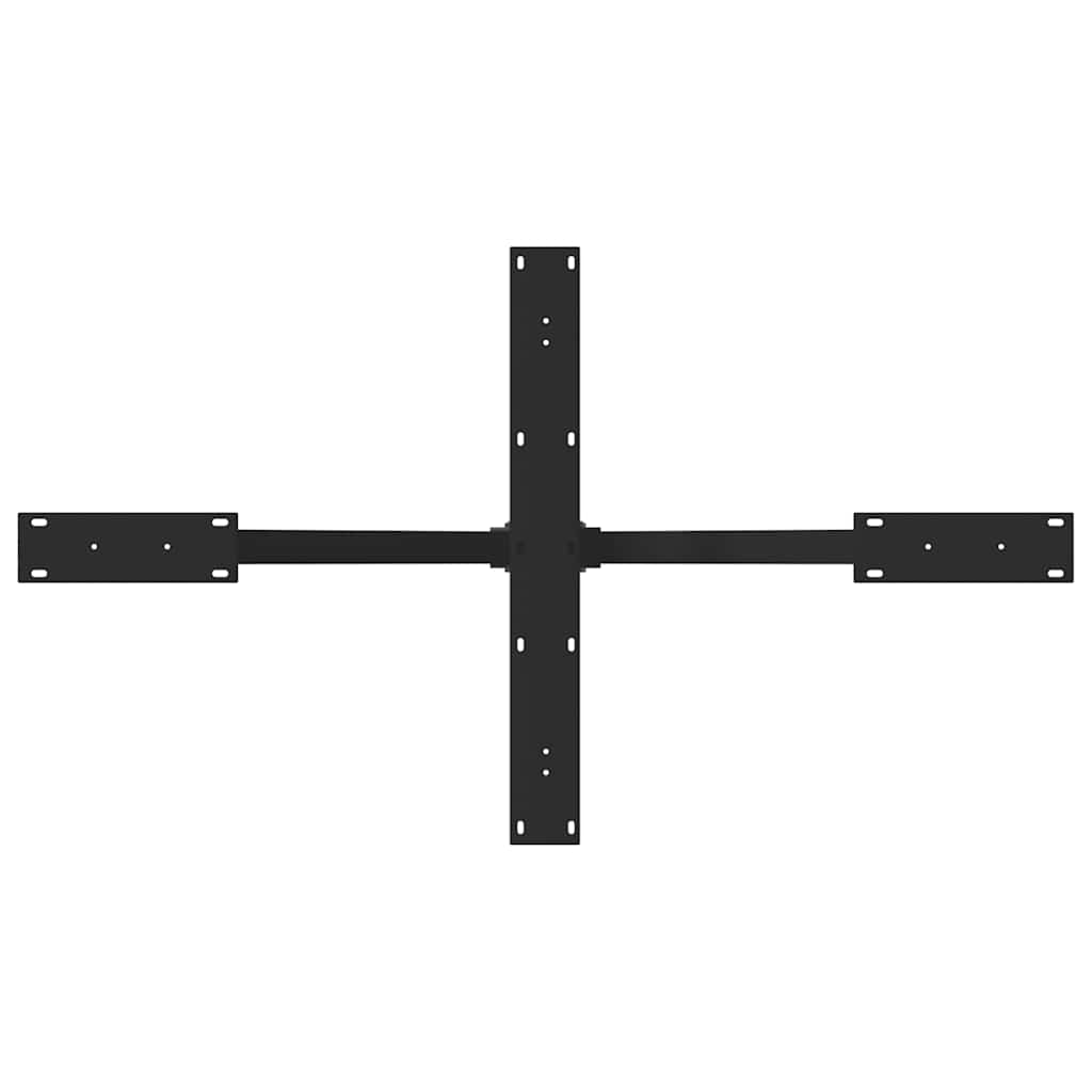 vidaXL Esstischbein in Spinnenform Schwarz 120x68x(72-73) cm Stahl