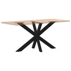 vidaXL Esstischbein in Spinnenform Schwarz 120x68x(72-73) cm Stahl