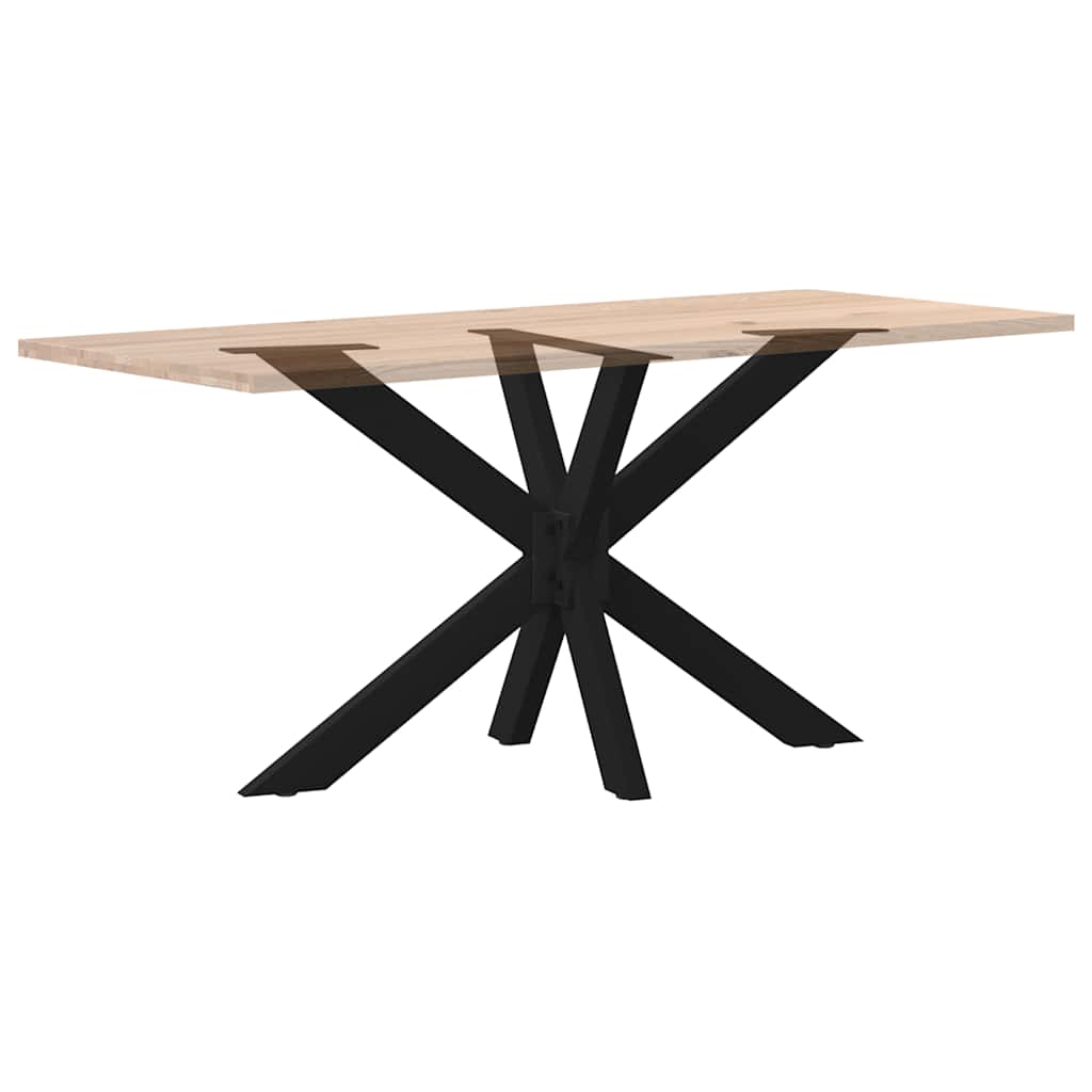vidaXL Esstischbein in Spinnenform Schwarz 120x68x(72-73) cm Stahl