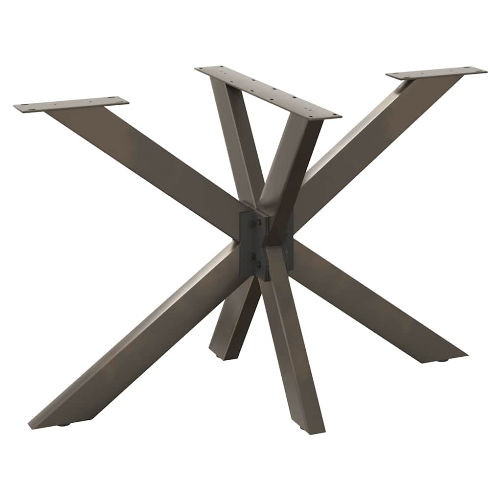 vidaXL Esstischbein in Spinnenform Naturstahl 120x68x(72-73) cm Stahl