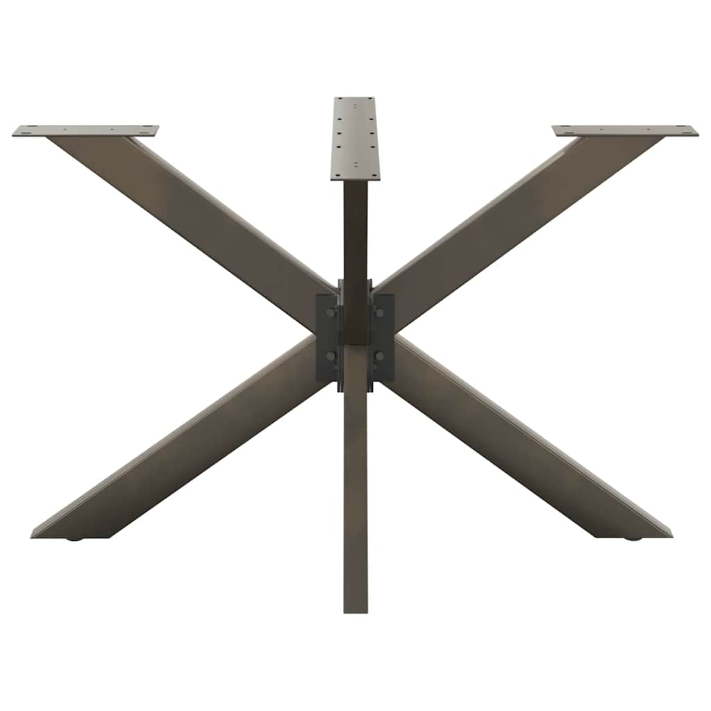 vidaXL Esstischbein in Spinnenform Naturstahl 120x68x(72-73) cm Stahl