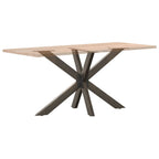 vidaXL Esstischbein in Spinnenform Naturstahl 120x68x(72-73) cm Stahl