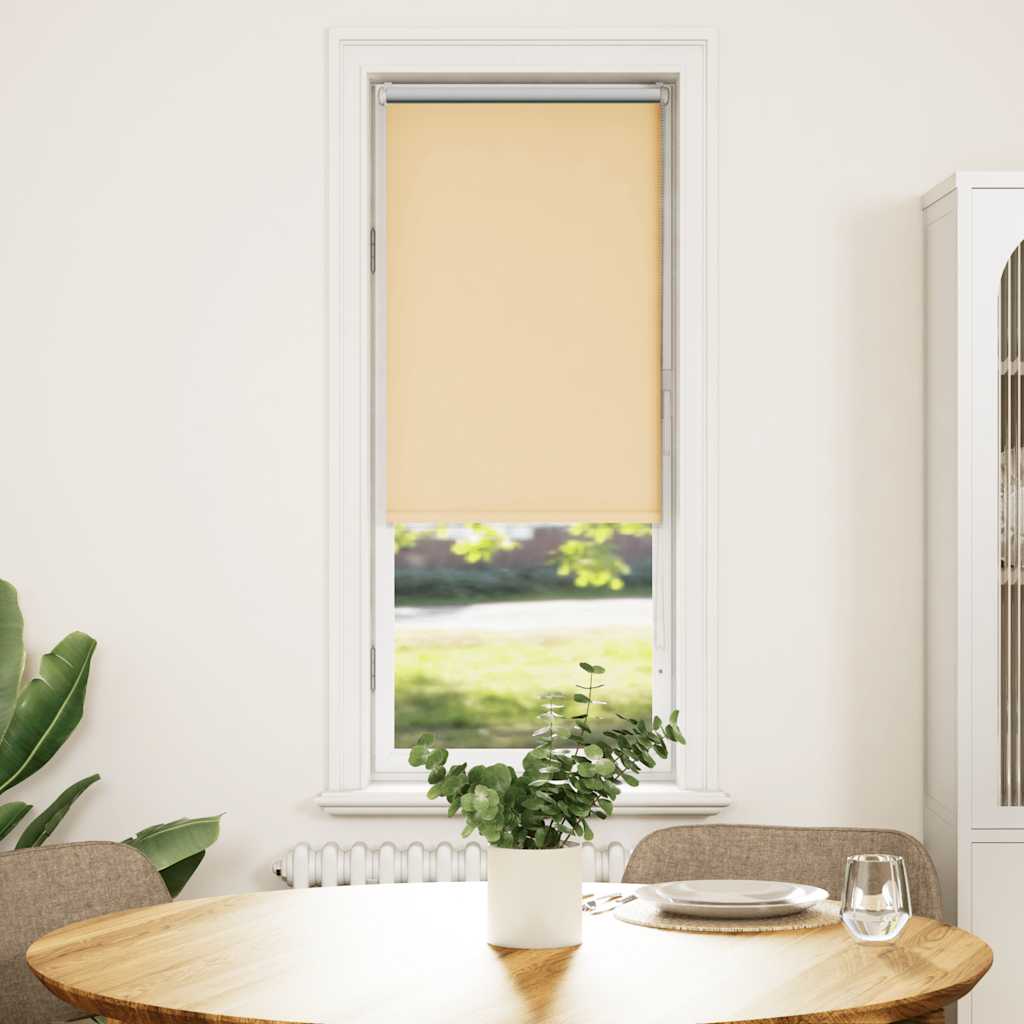 vidaXL Verdunkelungsrollo Beige 40x130cm Stoffbreite 35,7 cm Polyester