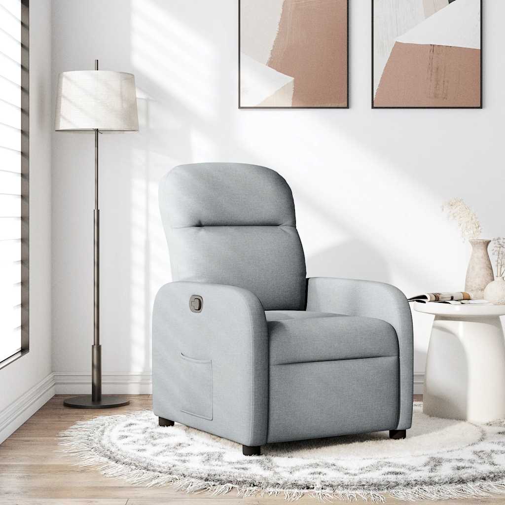 vidaXL Relaxsessel Hellgrau Stoff