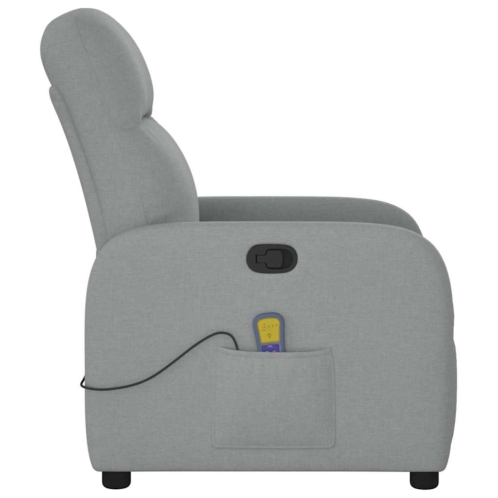 vidaXL Massagesessel Hellgrau Stoff