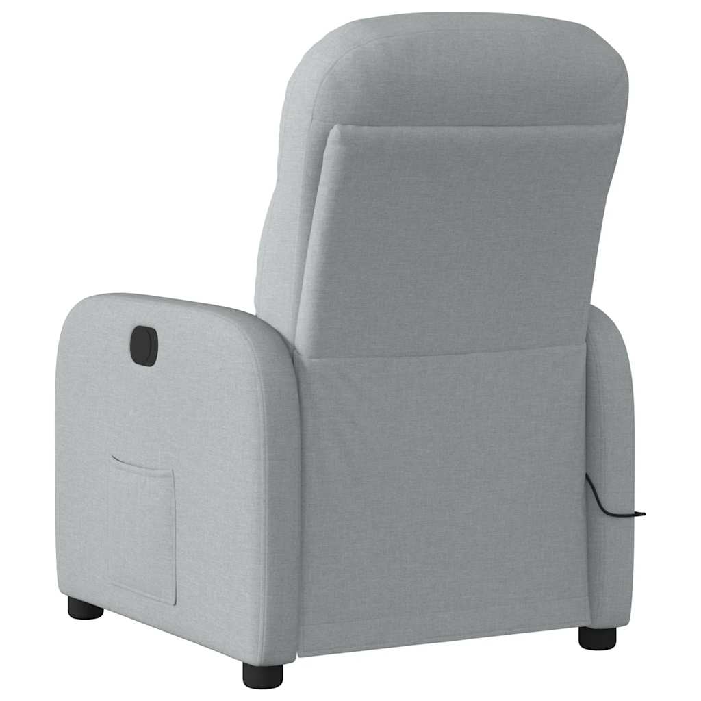vidaXL Massagesessel Hellgrau Stoff