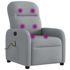 vidaXL Massagesessel Hellgrau Stoff