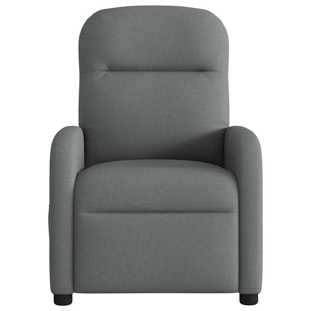 vidaXL Massage-Relaxsessel, Stoff, Dunkelgrau