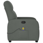 vidaXL Massage-Relaxsessel, Stoff, Dunkelgrau
