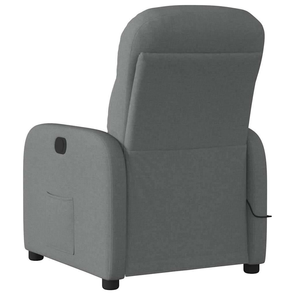 vidaXL Massage-Relaxsessel, Stoff, Dunkelgrau