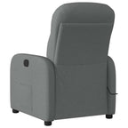vidaXL Massage-Relaxsessel, Stoff, Dunkelgrau