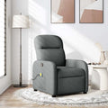 vidaXL Massage-Relaxsessel, Stoff, Dunkelgrau