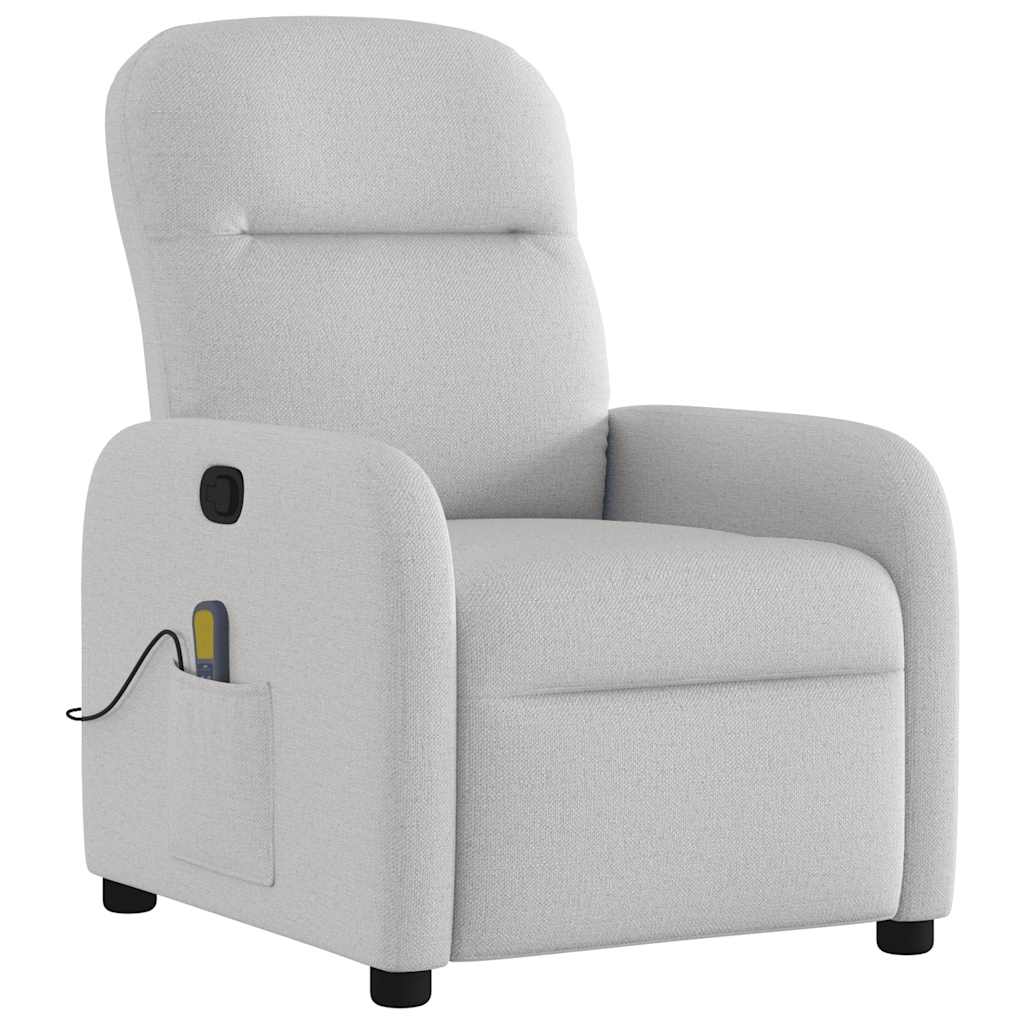 vidaXL Massagesessel Wolkengrau Stoff