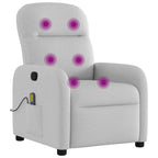 vidaXL Massagesessel Wolkengrau Stoff