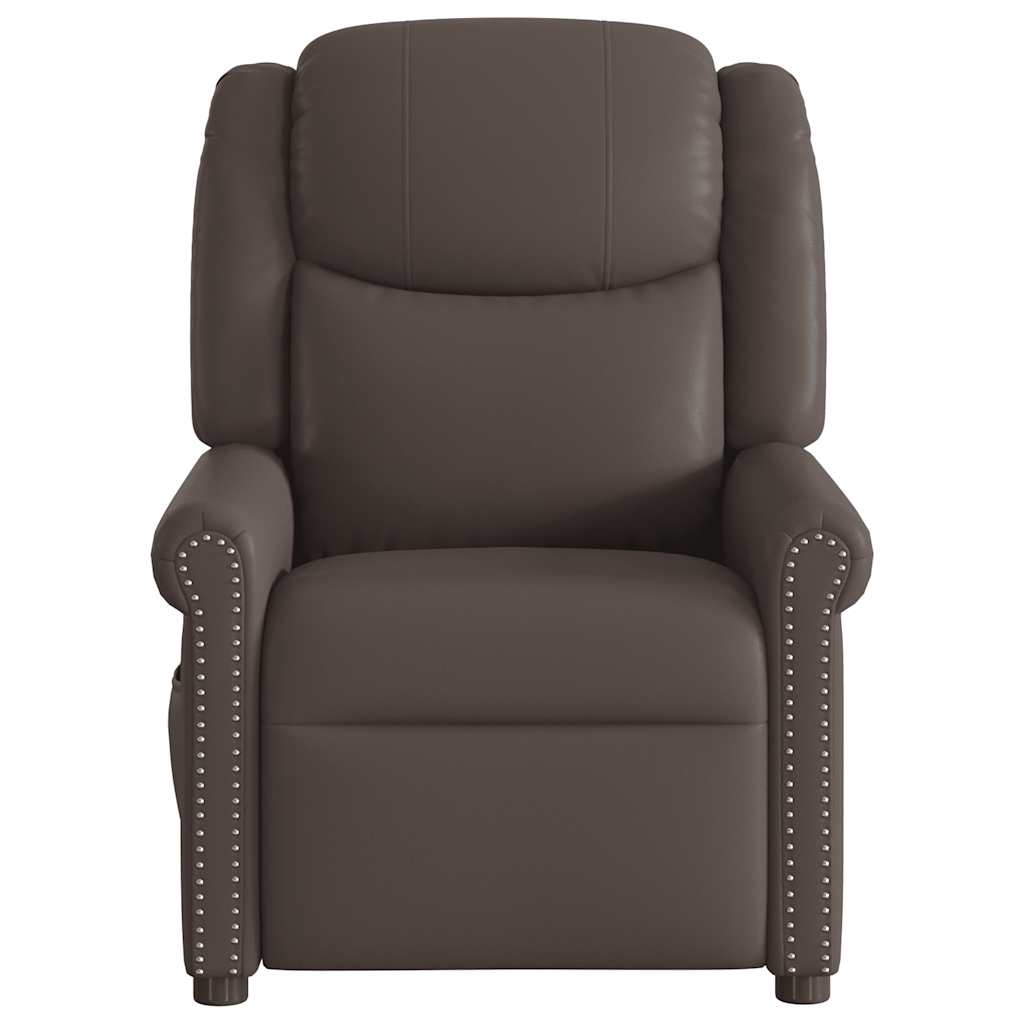 vidaXL Massagesessel Braun Glänzendes Kunstleder