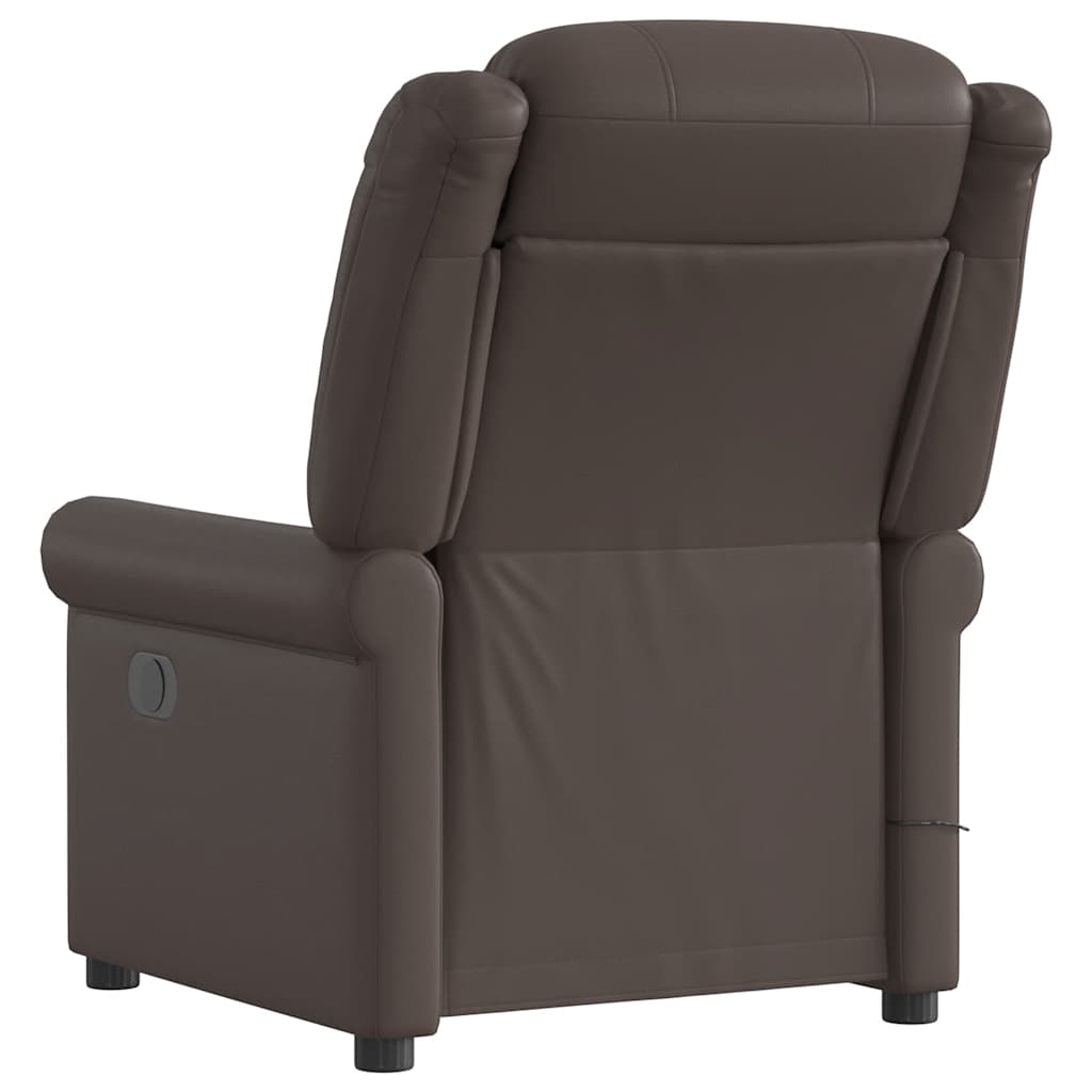 vidaXL Massagesessel Braun Glänzendes Kunstleder