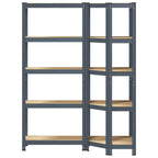 vidaXL Regal-Set 5 Böden 2-tlg. Anthrazit Stahl & Holzwerkstoff
