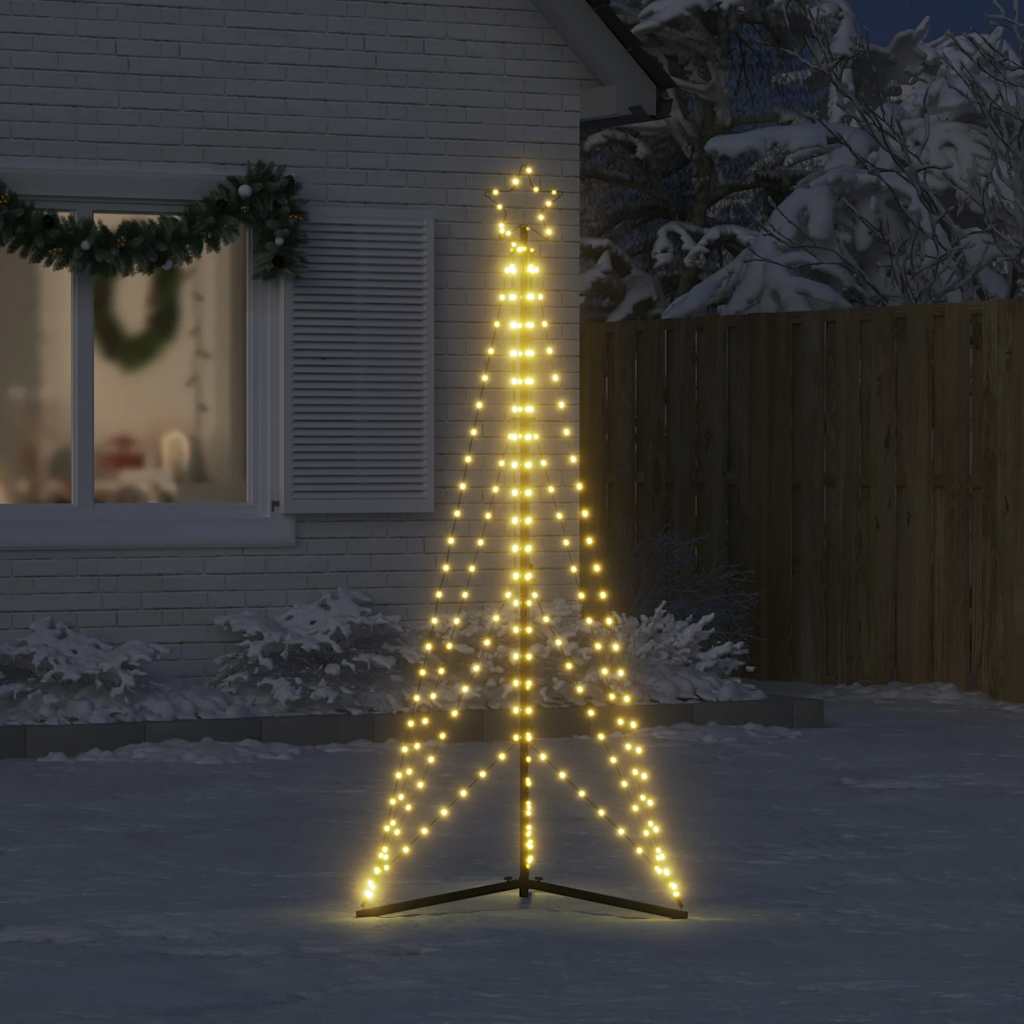 vidaXL LED Weihnachtsbaum 363 LEDs Warmweiß 182 cm