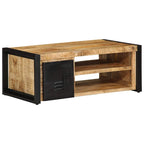 vidaXL Couchtisch 90x50x36 cm Raues Massivholz Mango