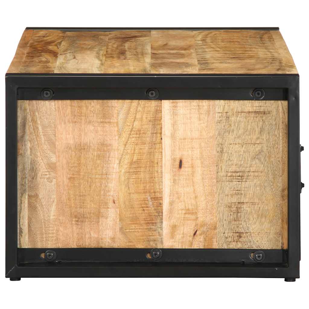 vidaXL Couchtisch 90x50x36 cm Raues Massivholz Mango