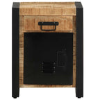 vidaXL Nachttisch 40x30x50 cm Raues Mango-Massivholz